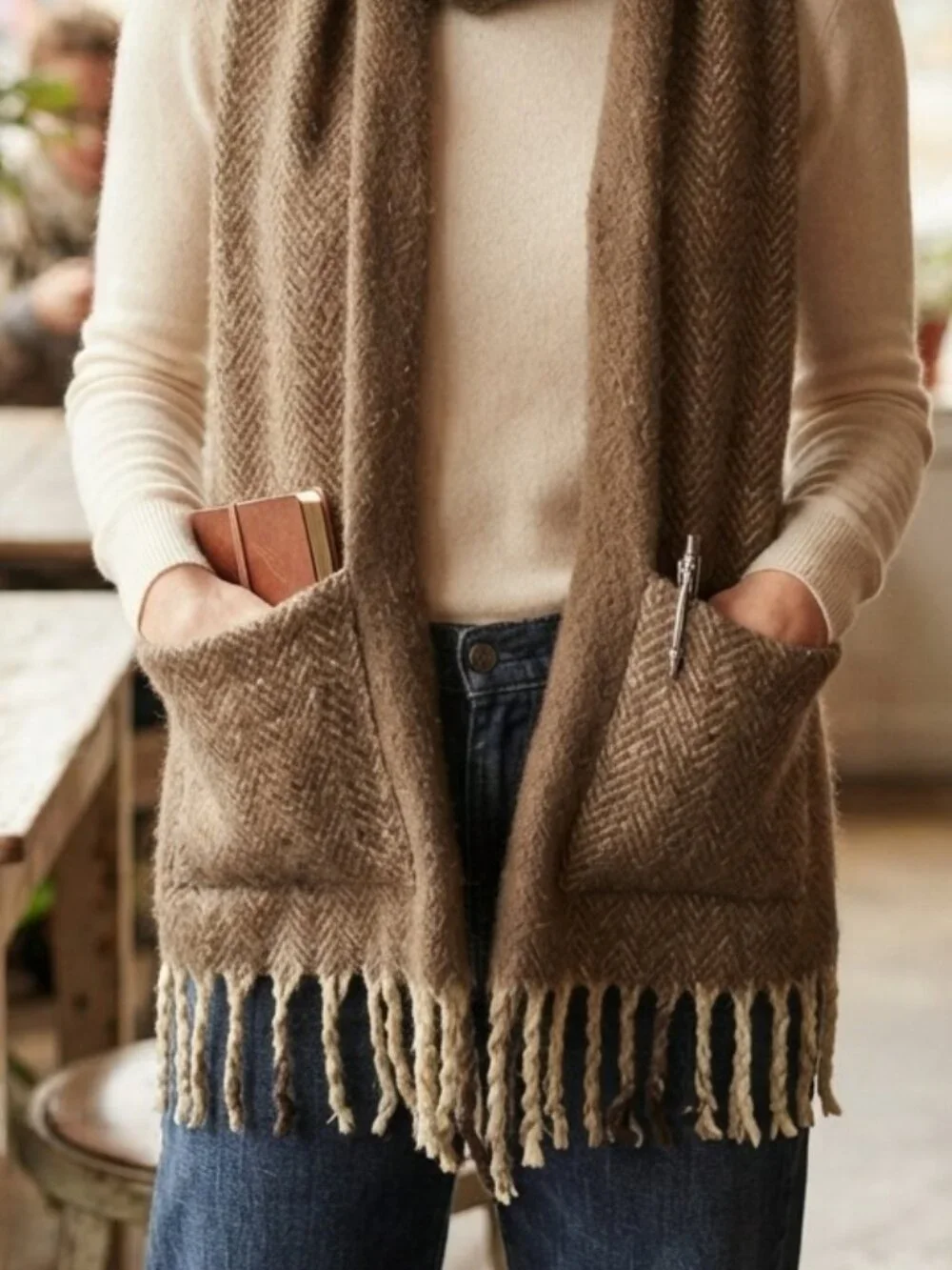 Vintage Pockets scarf